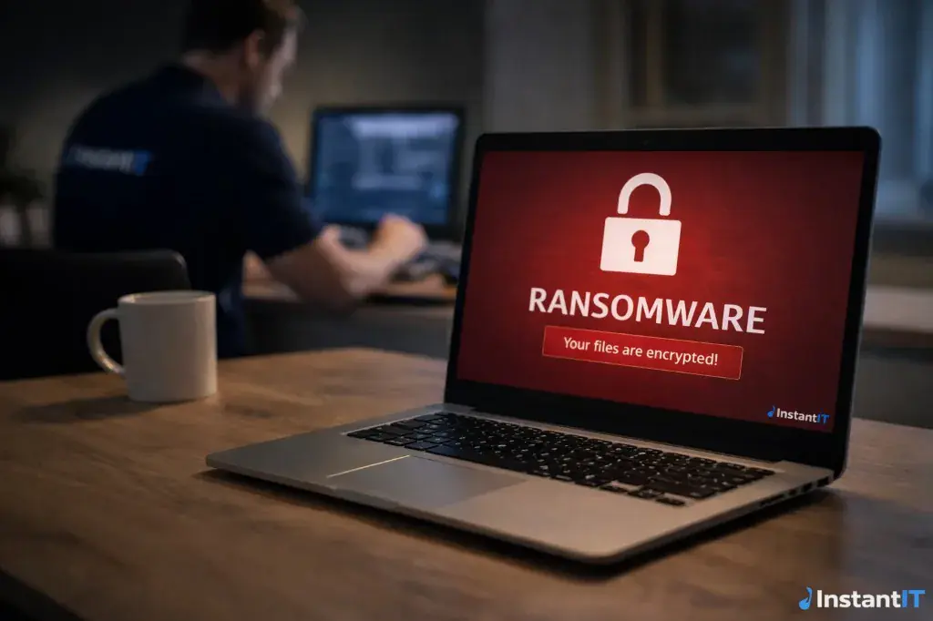 IT-expert en ondernemer kijken samen naar een security incident dashboard